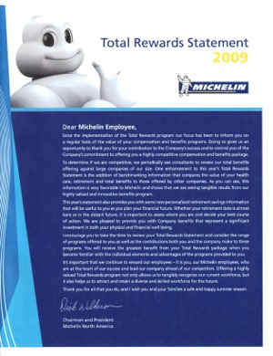The Michelin Total Rewards Statement 2009