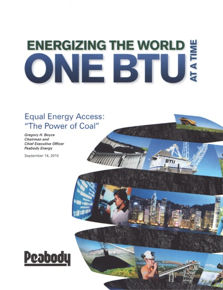 The Peabody Energy World Energy Congress Presentation