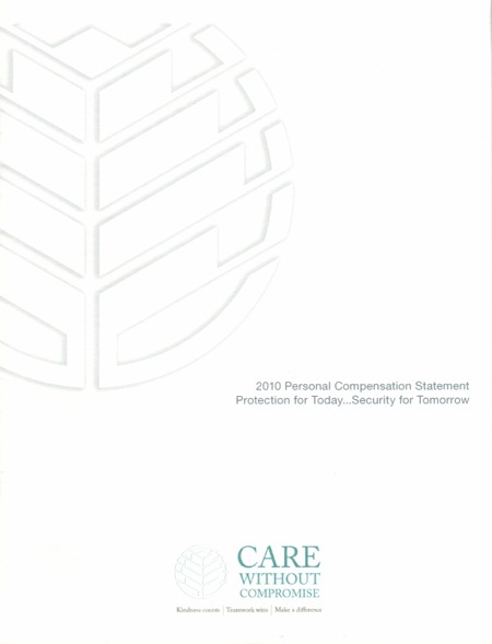 The Carolinas Healthcare System 2010 Personal Compensation Statement