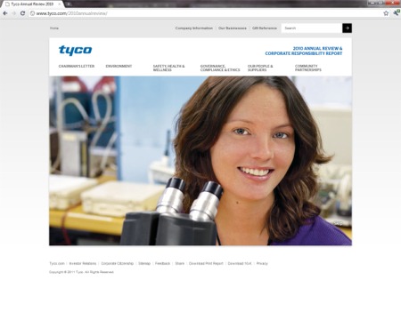 The Tyco International 2010 Online Annual Review & Corporate Responsibility Report