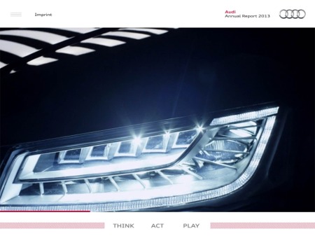 The Audi Annual Report 2013 iPad App