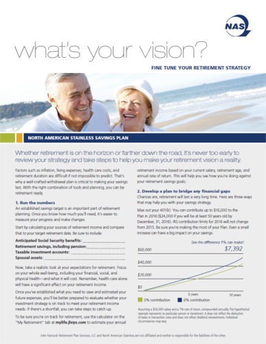 The North American Stainless Retirement Readiness Campaign
