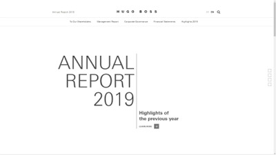 HUGO BOSS Online Annual Report 2019