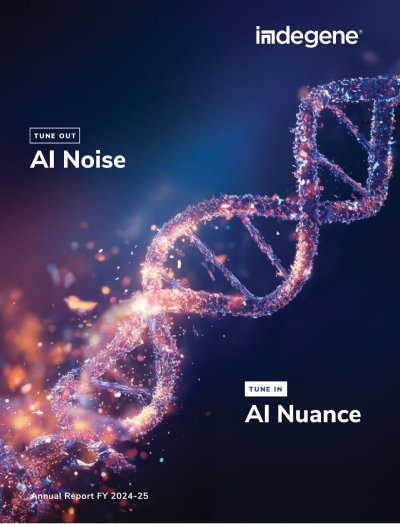 Indegene Annual Report: Theme - Tune Out AI Noise. Tune In AI Nuance.